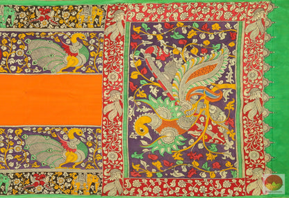 Handpainted Kalamkari Silk Saree - Vegetable Dyes - PKM 238 Archives - Kalamkari Silk - Panjavarnam