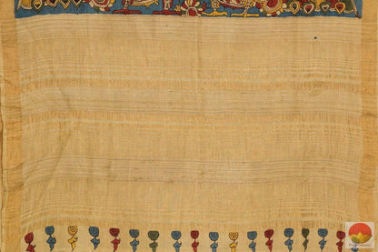 Handpainted Kalamkari Tussar Silk Saree - PKD 219 Archives - Kalamkari Silk - Panjavarnam