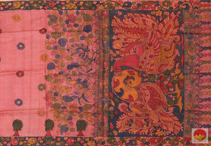 Handpainted Kalamkari Tussar Silk Saree -PTK - 219 Archives - Kalamkari Silk - Panjavarnam