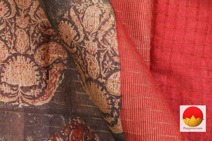 Handwoven Ajrakh Print Cotton Saree - PSC 1002 - Archives - Cotton Saree - Panjavarnam