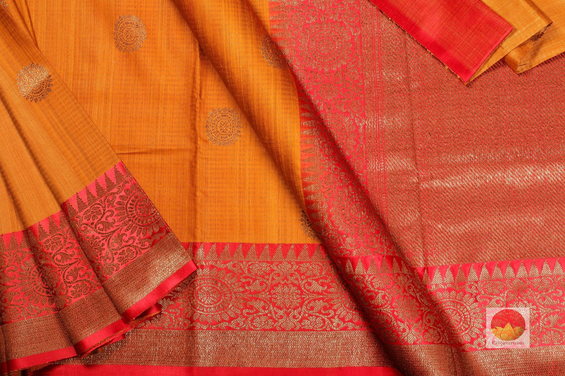 Handwoven Banarasi Pure Silk Saree - Matka Silk - PM 13 - Banarasi Silk - Panjavarnam