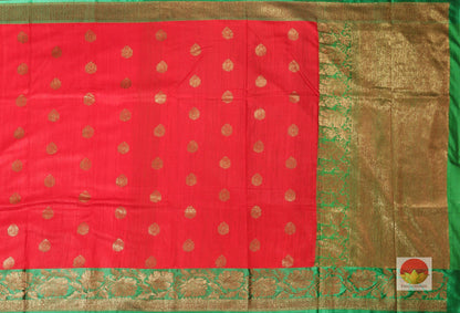Handwoven Banarasi Pure Silk Saree - Matka Silk - PM 16 - Banarasi Silk - Panjavarnam