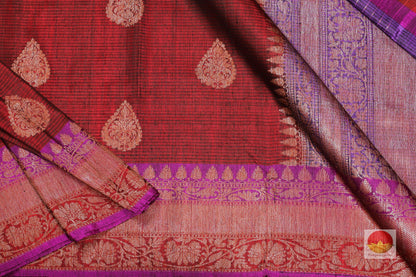 Handwoven Banarasi Pure Silk Saree - Matka Silk - PM 41 Archives - Banarasi Silk - Panjavarnam
