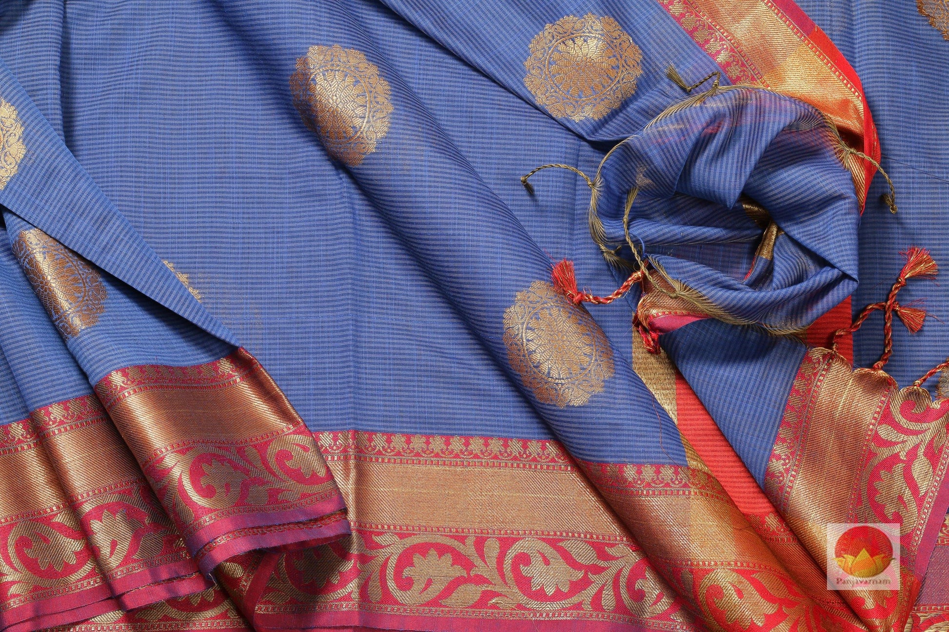 Handwoven Banarasi Silk Cotton Saree - PSC 303 - Silk Cotton - Panjavarnam
