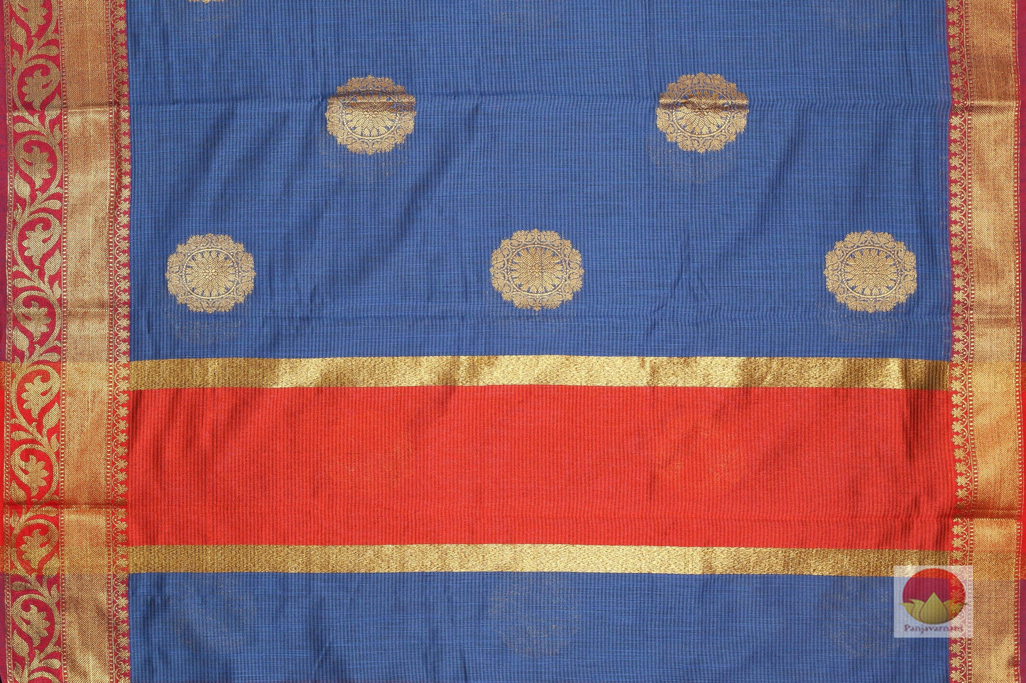 Handwoven Banarasi Silk Cotton Saree - PSC 303 - Silk Cotton - Panjavarnam