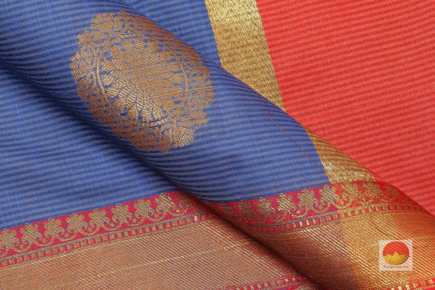 Handwoven Banarasi Silk Cotton Saree - PSC 303 - Silk Cotton - Panjavarnam PSC 303