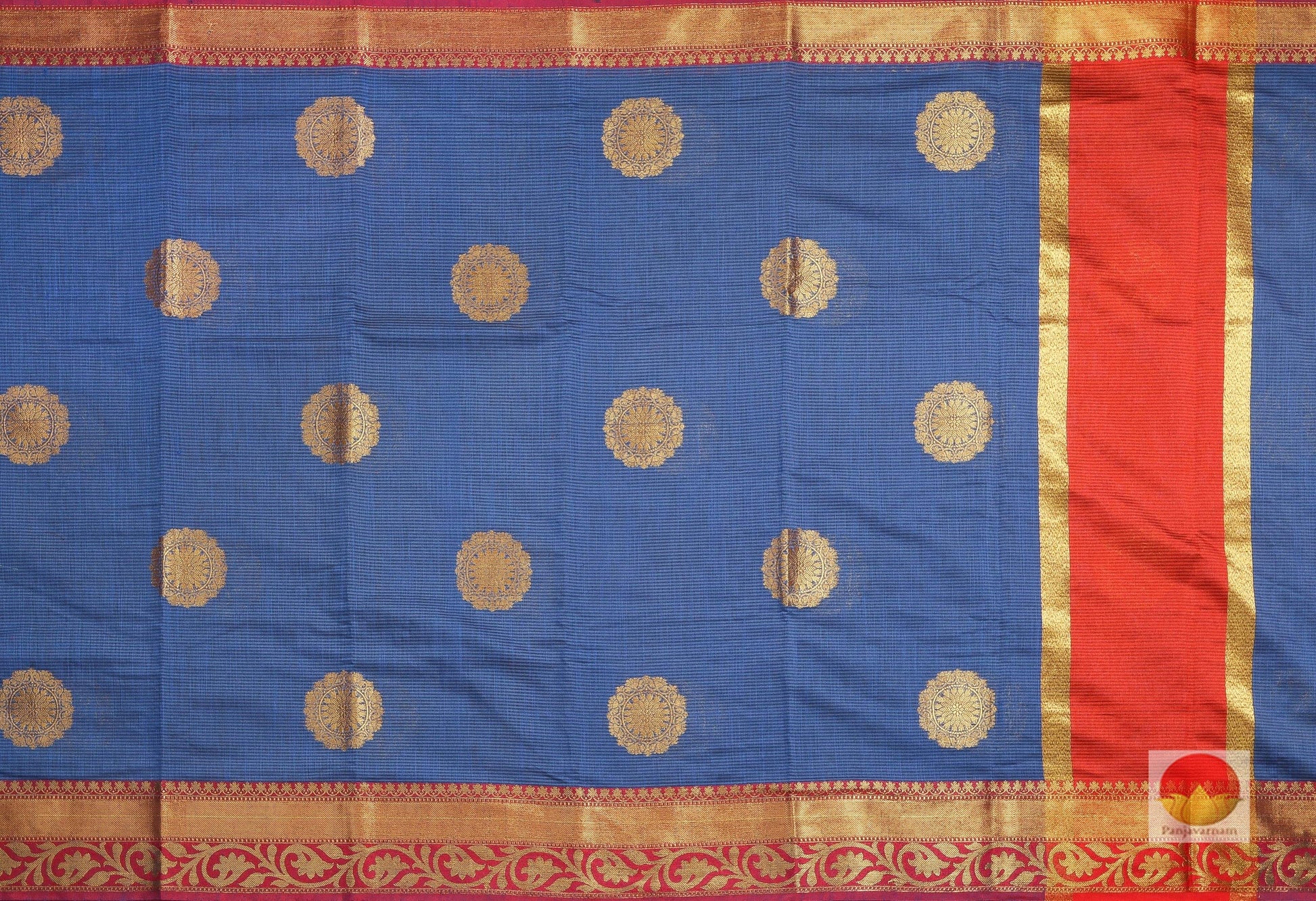 Handwoven Banarasi Silk Cotton Saree - PSC 303 - Silk Cotton - Panjavarnam PSC 303