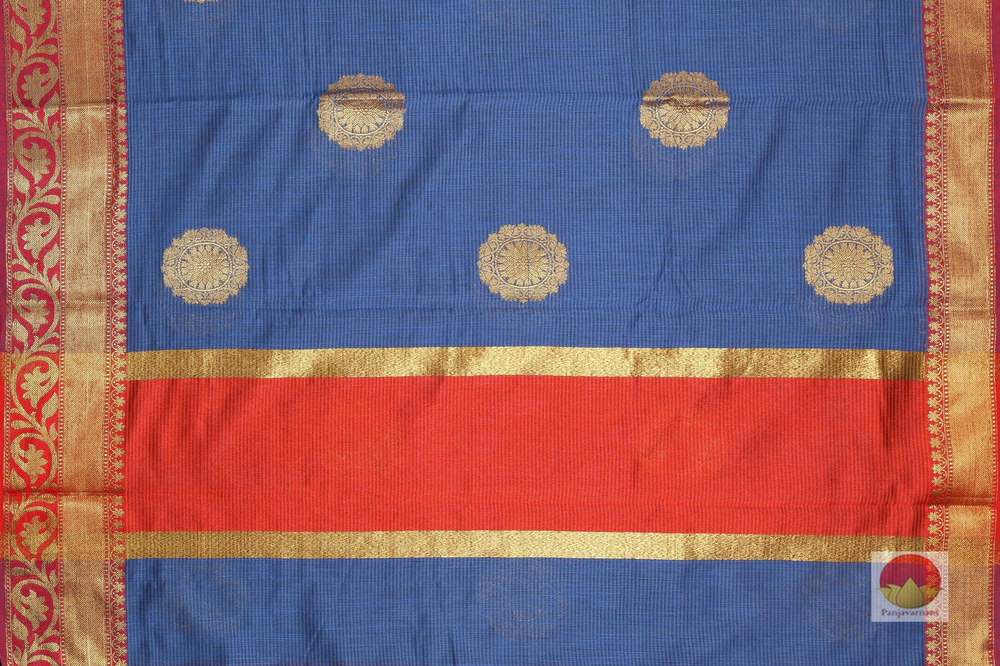 Handwoven Banarasi Silk Cotton Saree - PSC 303 - Silk Cotton - Panjavarnam PSC 303