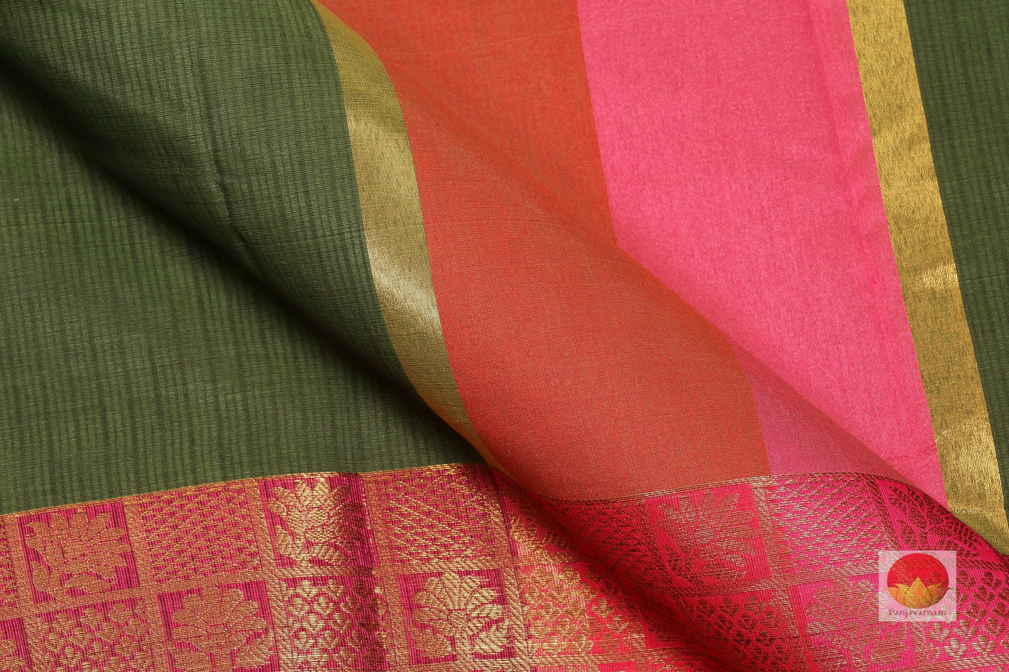 Handwoven Banarasi Silk Cotton Saree - PSC 320 - Silk Cotton - Panjavarnam