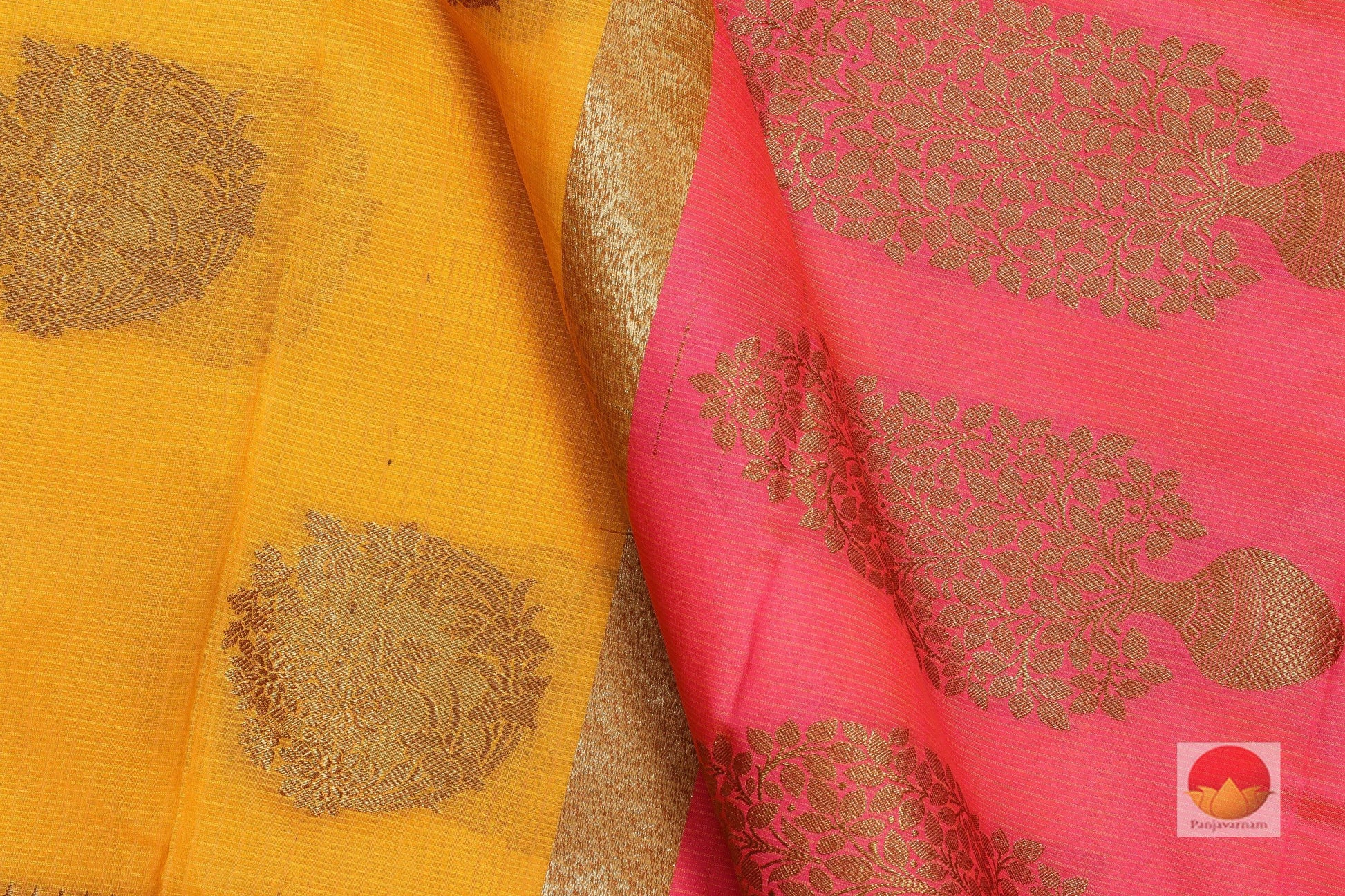 Handwoven Banarasi Silk Cotton Saree - PSC 331 - Silk Cotton - Panjavarnam