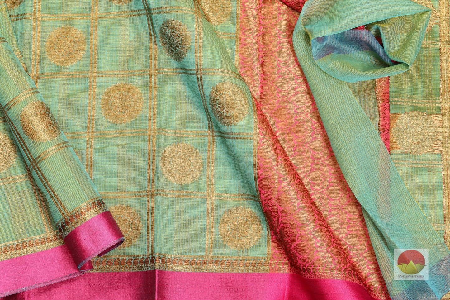 Handwoven Banarasi Silk Cotton Saree - PSC 333 - Silk Cotton - Panjavarnam PSC 333