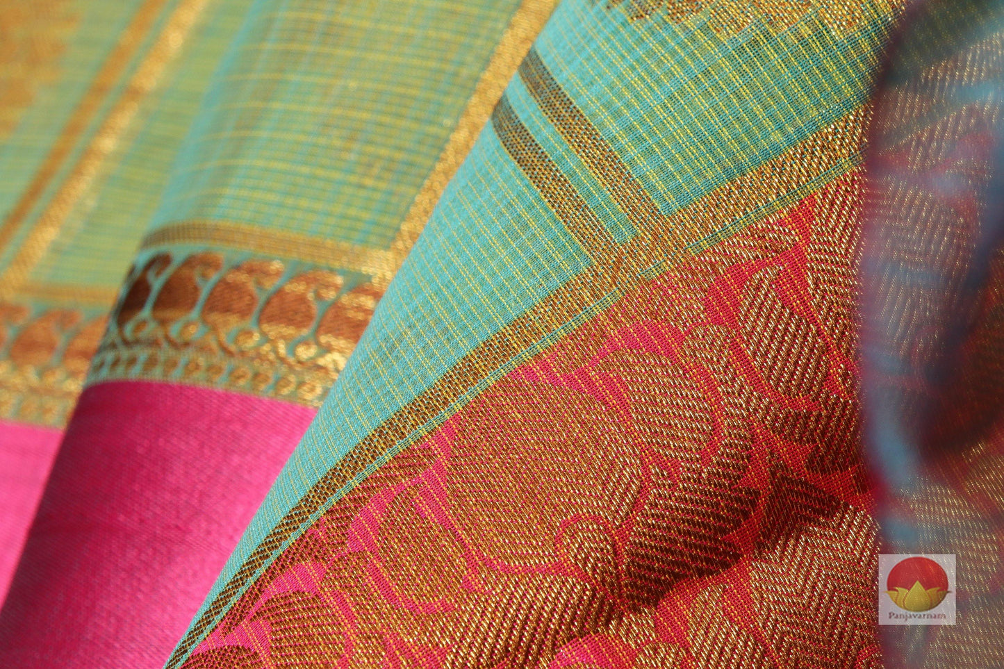 Handwoven Banarasi Silk Cotton Saree - PSC 333 - Silk Cotton - Panjavarnam PSC 333