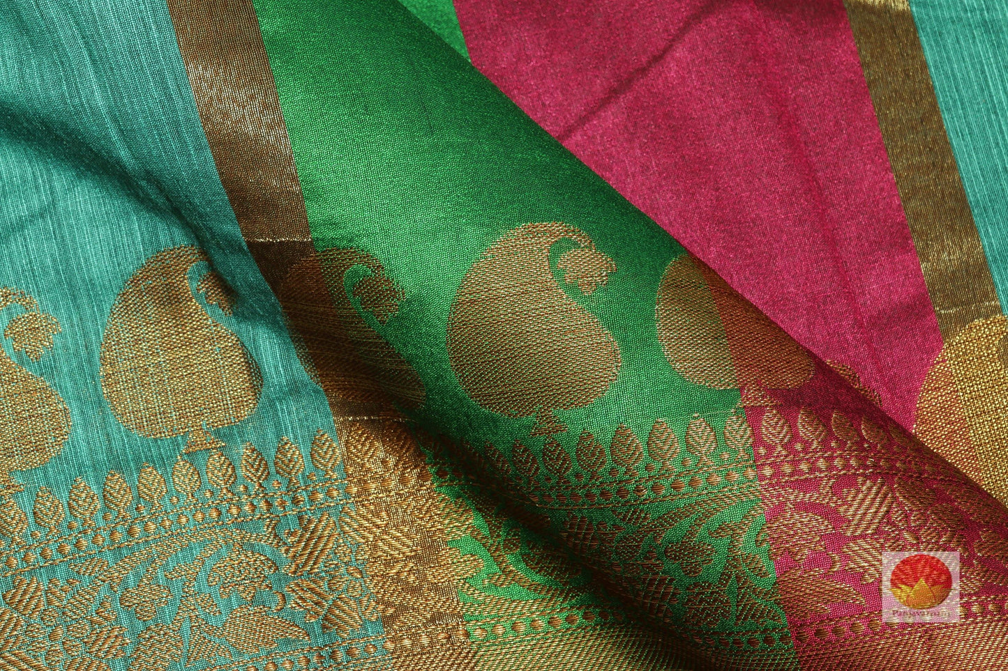 Handwoven Banarasi Silk Cotton Saree - PSC 337 - Silk Cotton - Panjavarnam
