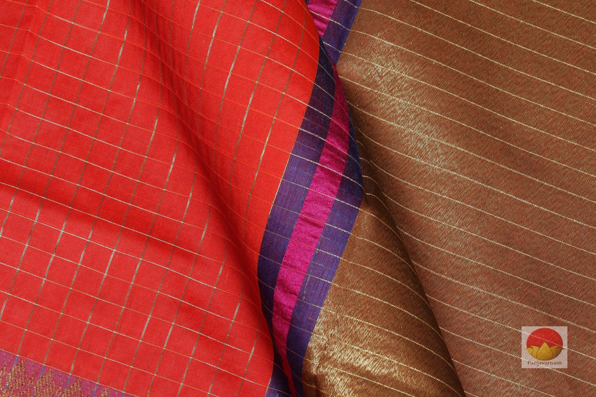Handwoven Banarasi Silk Cotton saree - PSC 348 - Silk Cotton - Panjavarnam
