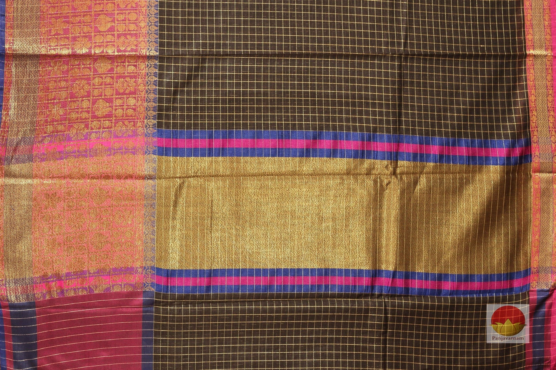 Handwoven Banarasi Silk Cotton Saree - PSC 349 - Silk Cotton - Panjavarnam PSC 349