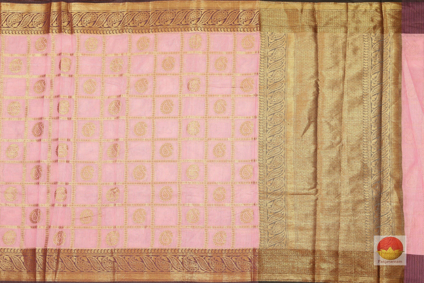 Handwoven Banarasi Silk Cotton Saree - PSC 376 - Silk Cotton - Panjavarnam