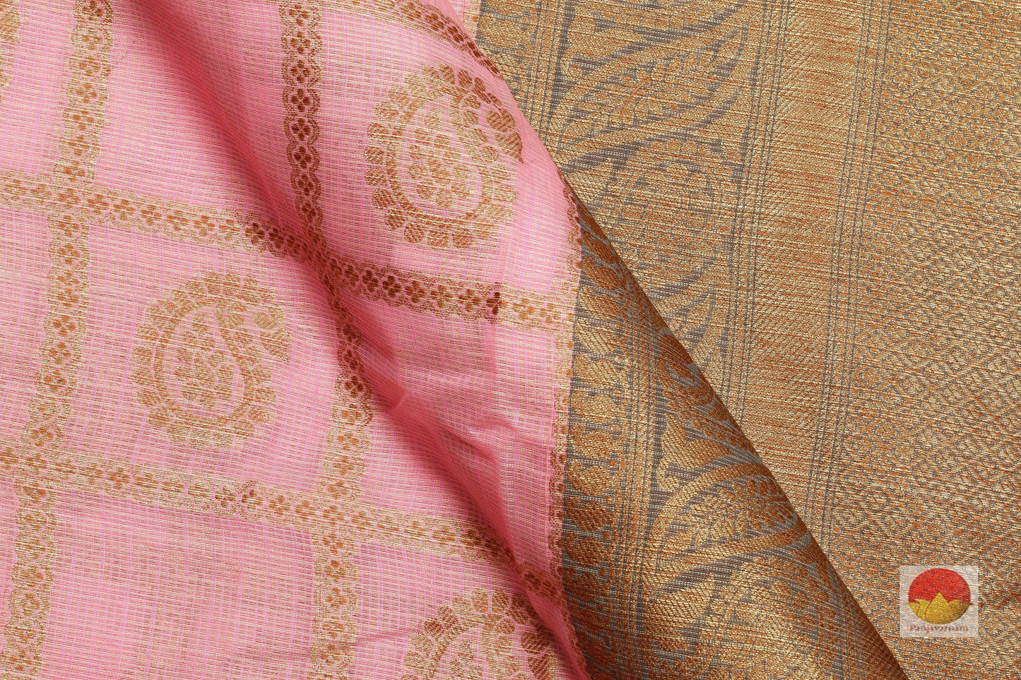 Handwoven Banarasi Silk Cotton Saree - PSC 376 - Silk Cotton - Panjavarnam PSC 376