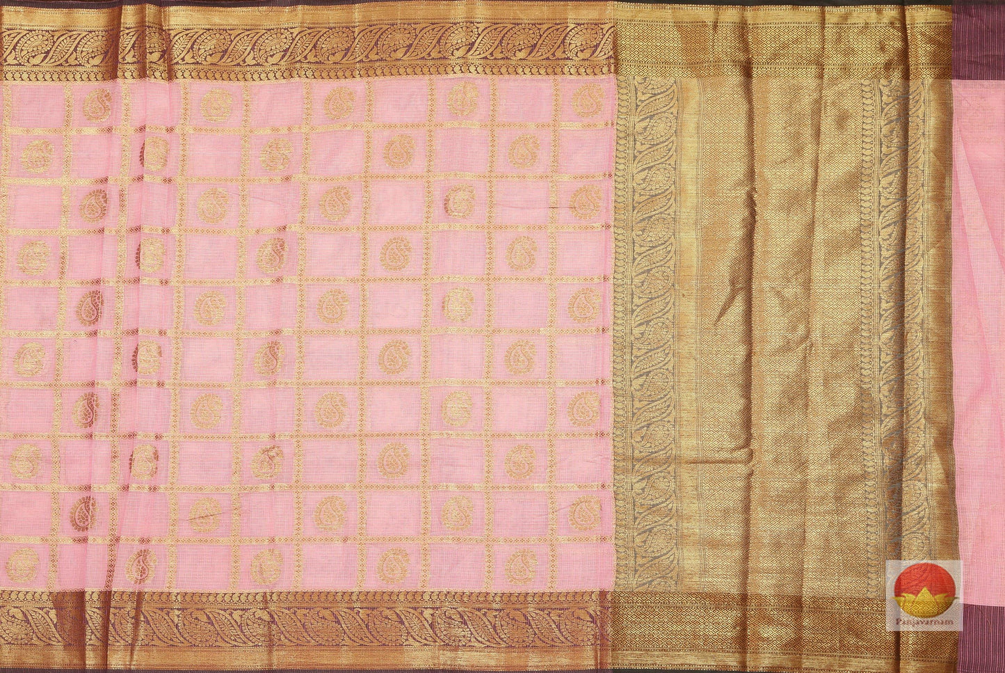 Handwoven Banarasi Silk Cotton Saree - PSC 376 - Silk Cotton - Panjavarnam PSC 376