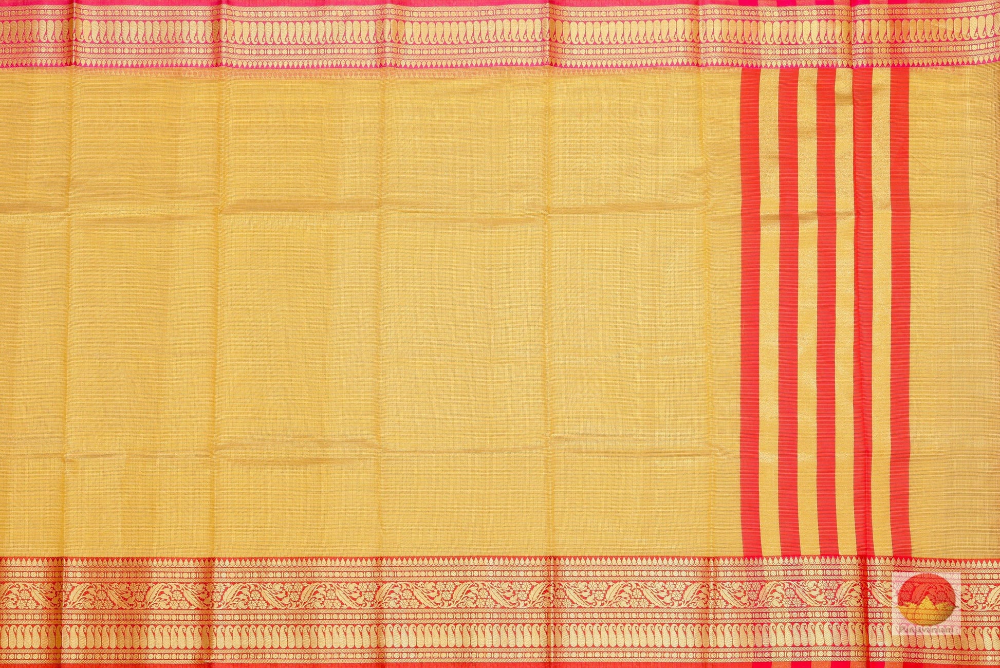 Handwoven Banarasi Silk Cotton Saree - PSC 378 - Silk Cotton - Panjavarnam PSC 378