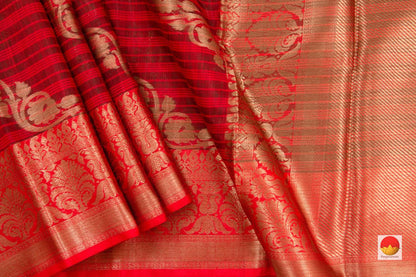 Handwoven Banarasi Silk Cotton Saree - PSC 424 - Silk Cotton - Panjavarnam