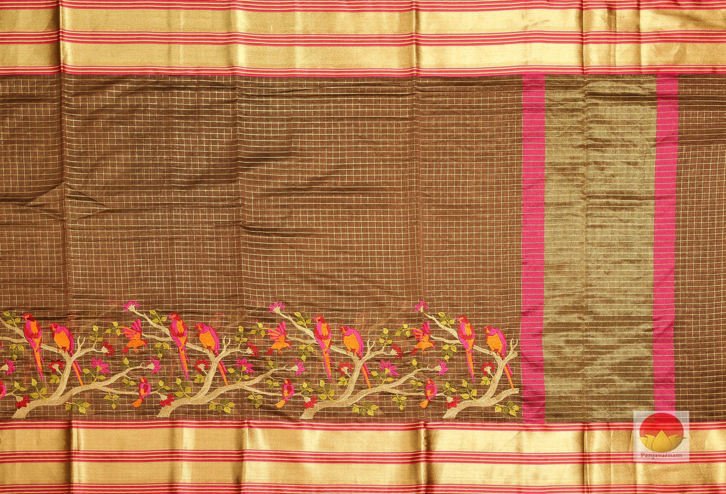 Handwoven Banarasi Silk Cotton Saree - PSC E15 - Silk Cotton - Panjavarnam