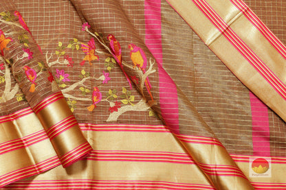 Handwoven Banarasi Silk Cotton Saree - PSC E15 - Silk Cotton - Panjavarnam PSC E15