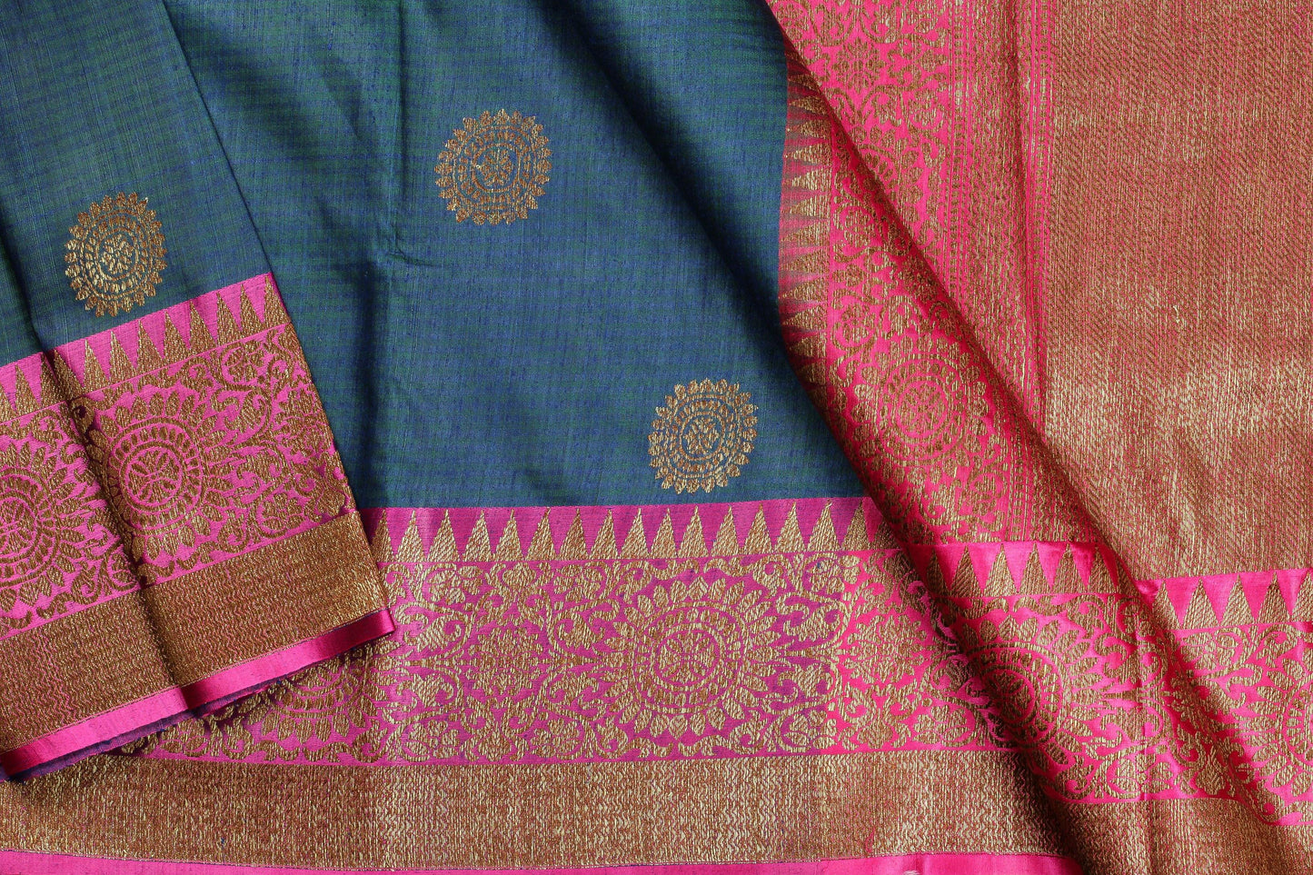 Handwoven Banarasi Silk Saree - Matka Silk - PM 04 - Banarasi Silk - Panjavarnam