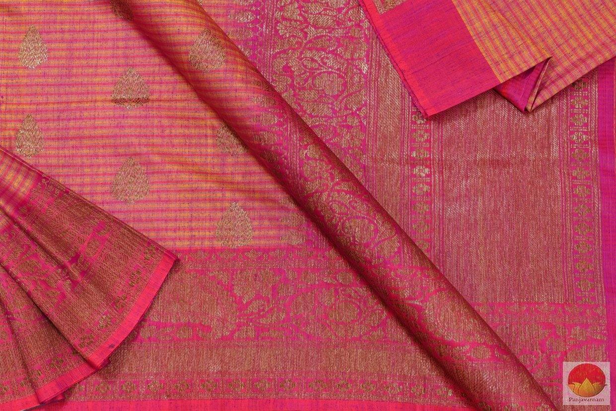 Handwoven Banarasi Silk Saree - Matka Silk - PM 101 Archives - Banarasi Silk - Panjavarnam
