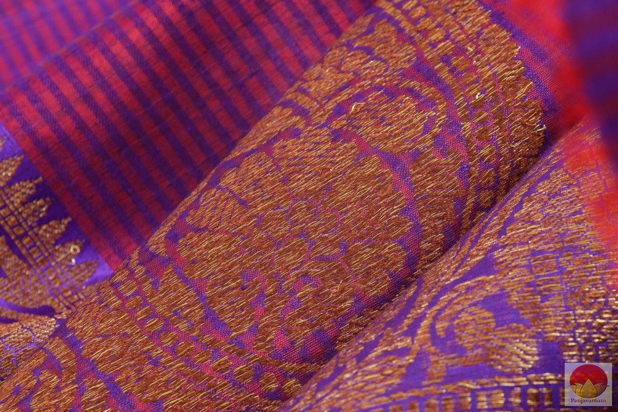 Handwoven Banarasi Silk Saree - Matka Silk - PM 107 - Archives - Banarasi Silk - Panjavarnam