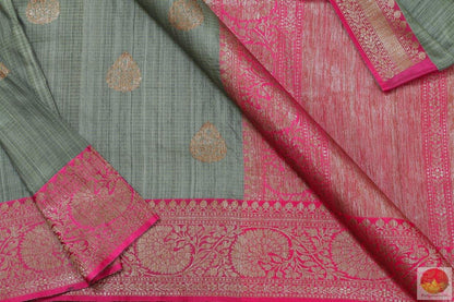 Handwoven Banarasi Silk Saree - Matka Silk - PM 112 - Archives - Banarasi Silk - Panjavarnam