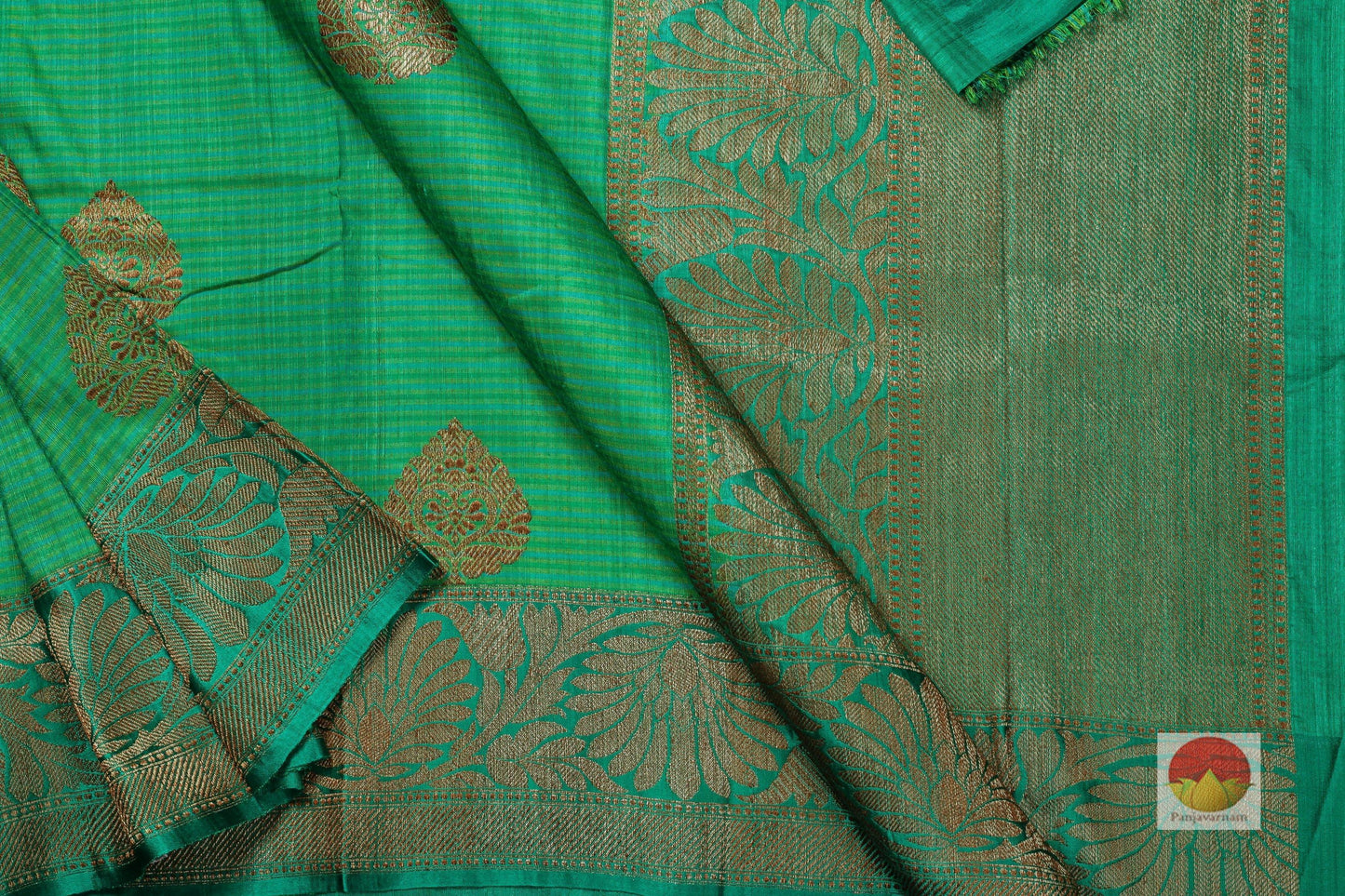 Handwoven Banarasi Silk Saree - matka Silk - PM 18 - Banarasi Silk - Panjavarnam