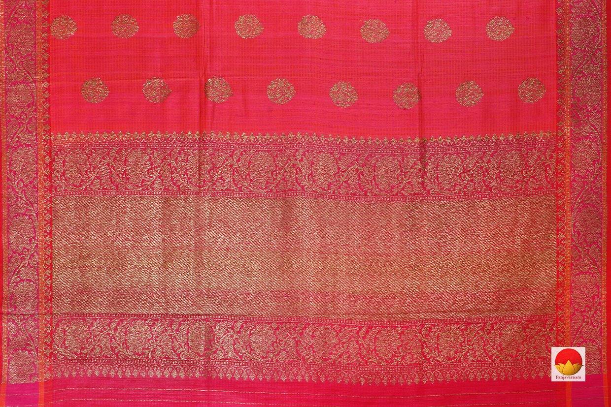 Handwoven Banarasi Silk Saree - Matka Silk - PM 216 - Archives - Banarasi Silk - Panjavarnam
