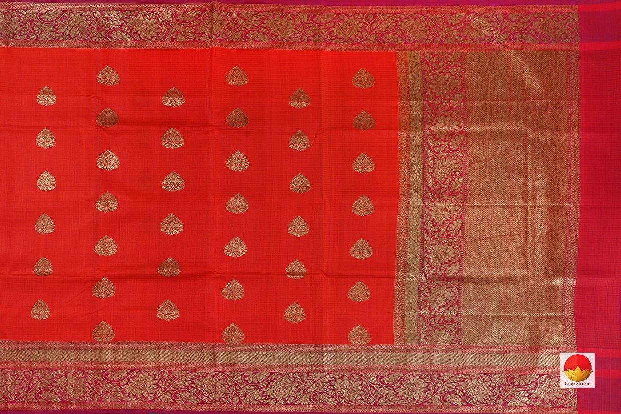 Handwoven Banarasi Silk Saree - Matka Silk - PM 219 - Archives - Banarasi Silk - Panjavarnam