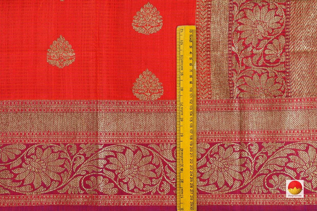 Handwoven Banarasi Silk Saree - Matka Silk - PM 219 - Archives - Banarasi Silk - Panjavarnam