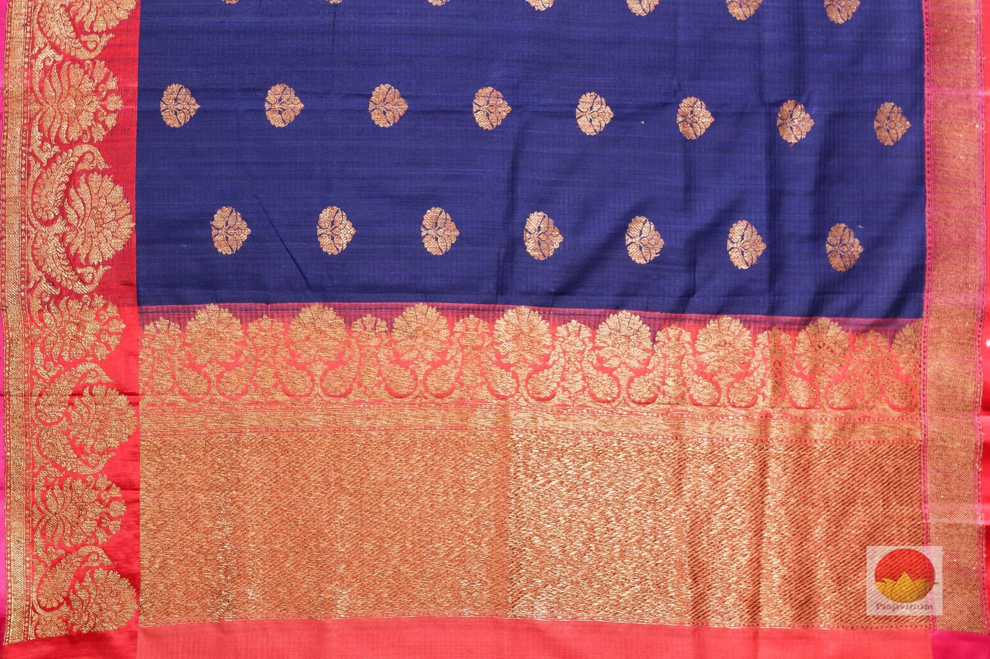 Handwoven Banarasi Silk Saree - Matka Silk - PM 33 Archives - Banarasi Silk - Panjavarnam