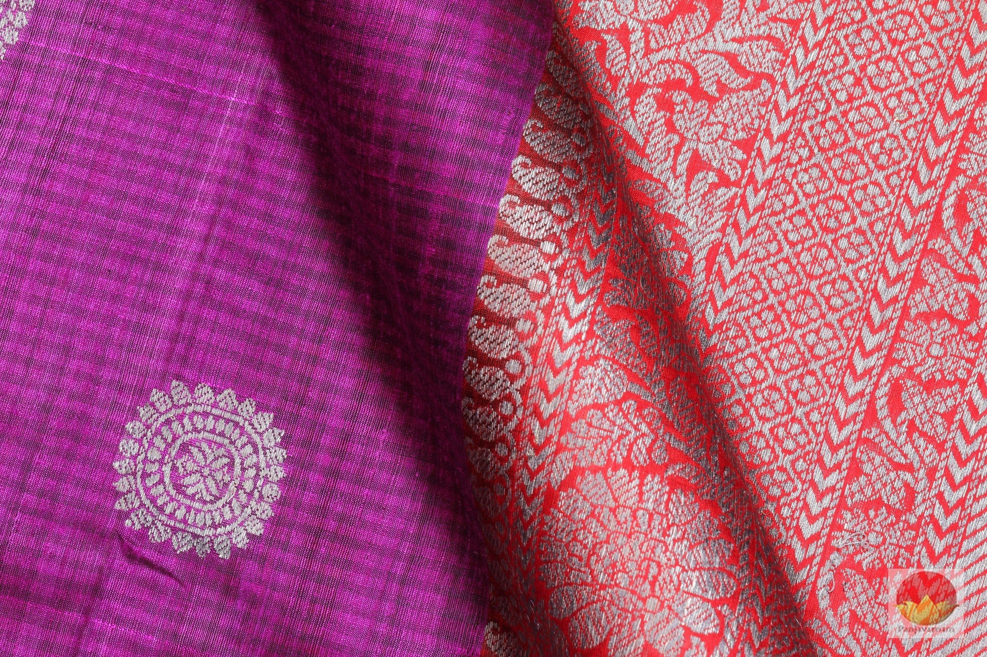 Handwoven Banarasi Silk Saree - Matka Silk - PM 37 Archives - Banarasi Silk - Panjavarnam