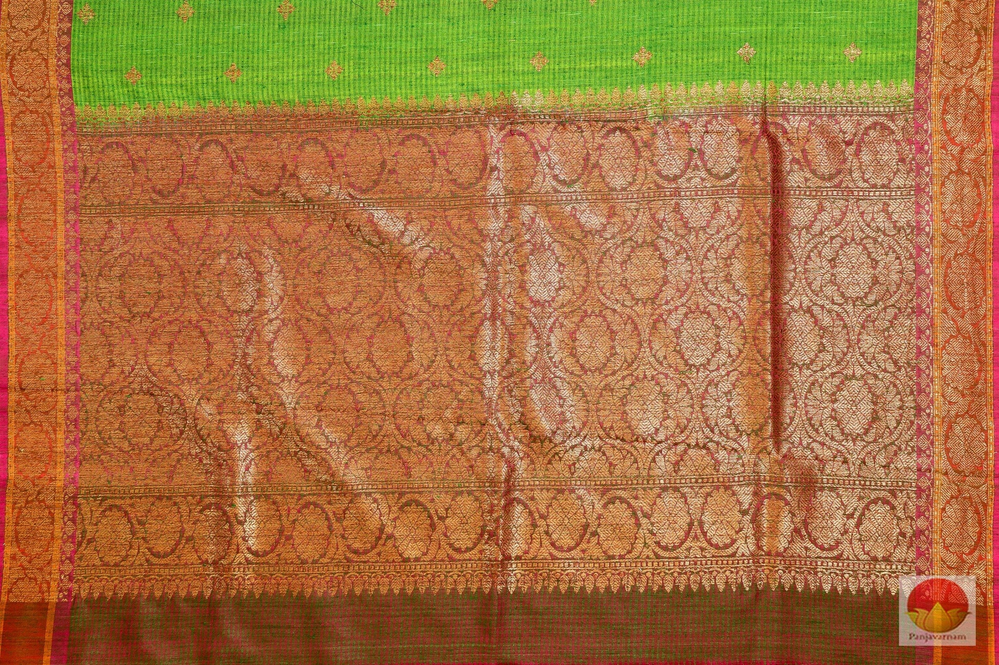 Handwoven Banarasi Silk Saree - Matka Silk - PM 38 Archives - Banarasi Silk - Panjavarnam