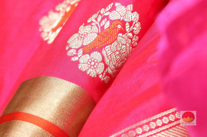 Handwoven Banarasi silk Saree - PB 380 - Archives - Banarasi Silk - Panjavarnam