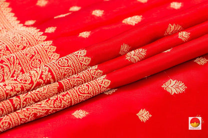Handwoven Banarasi Silk Saree - Pure Silk - PB 281 - Banarasi Silk - Panjavarnam