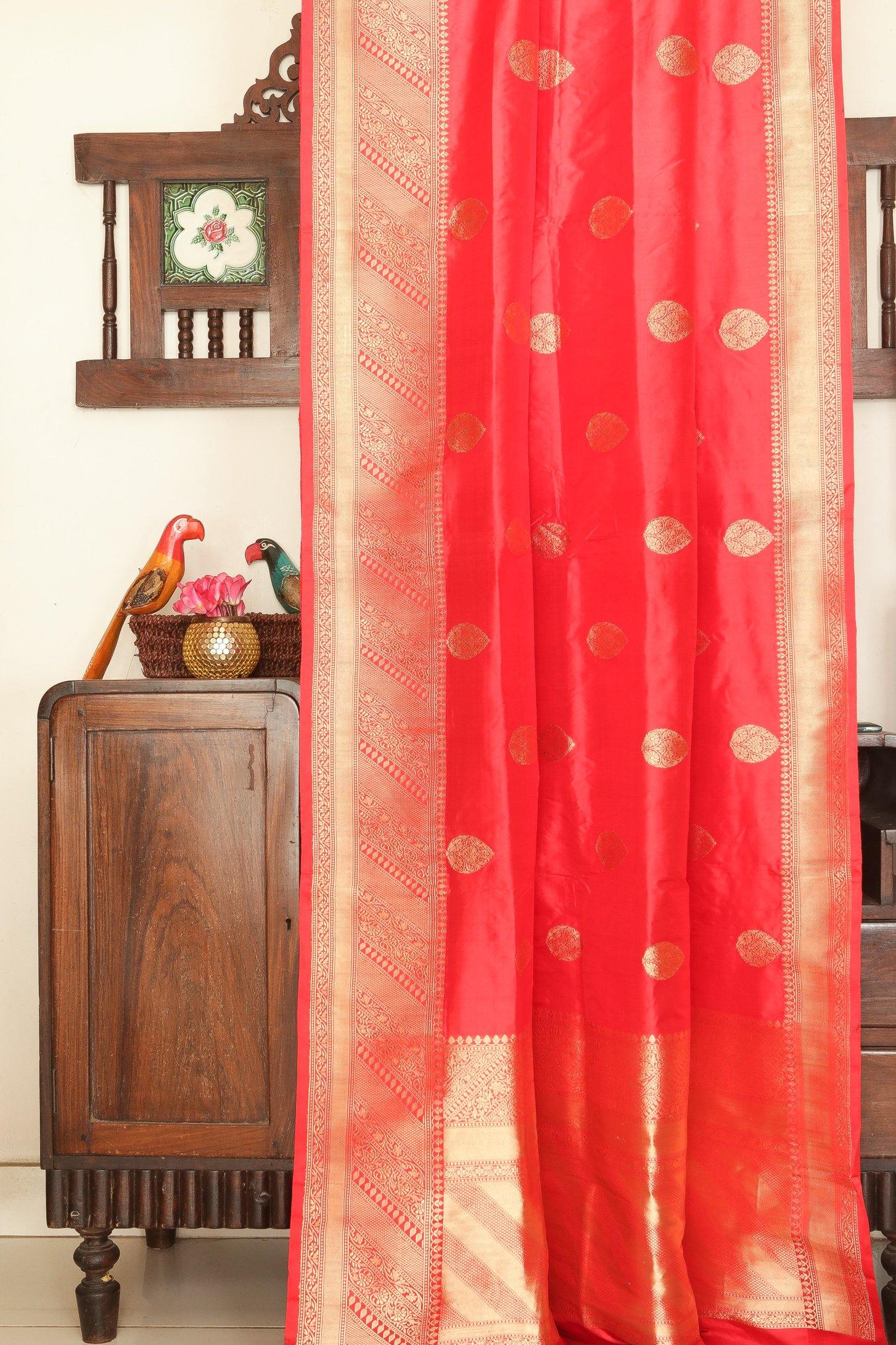 Handwoven Banarasi Silk Saree - Soft Silk - PM 06 - Banarasi Silk - Panjavarnam PM 06