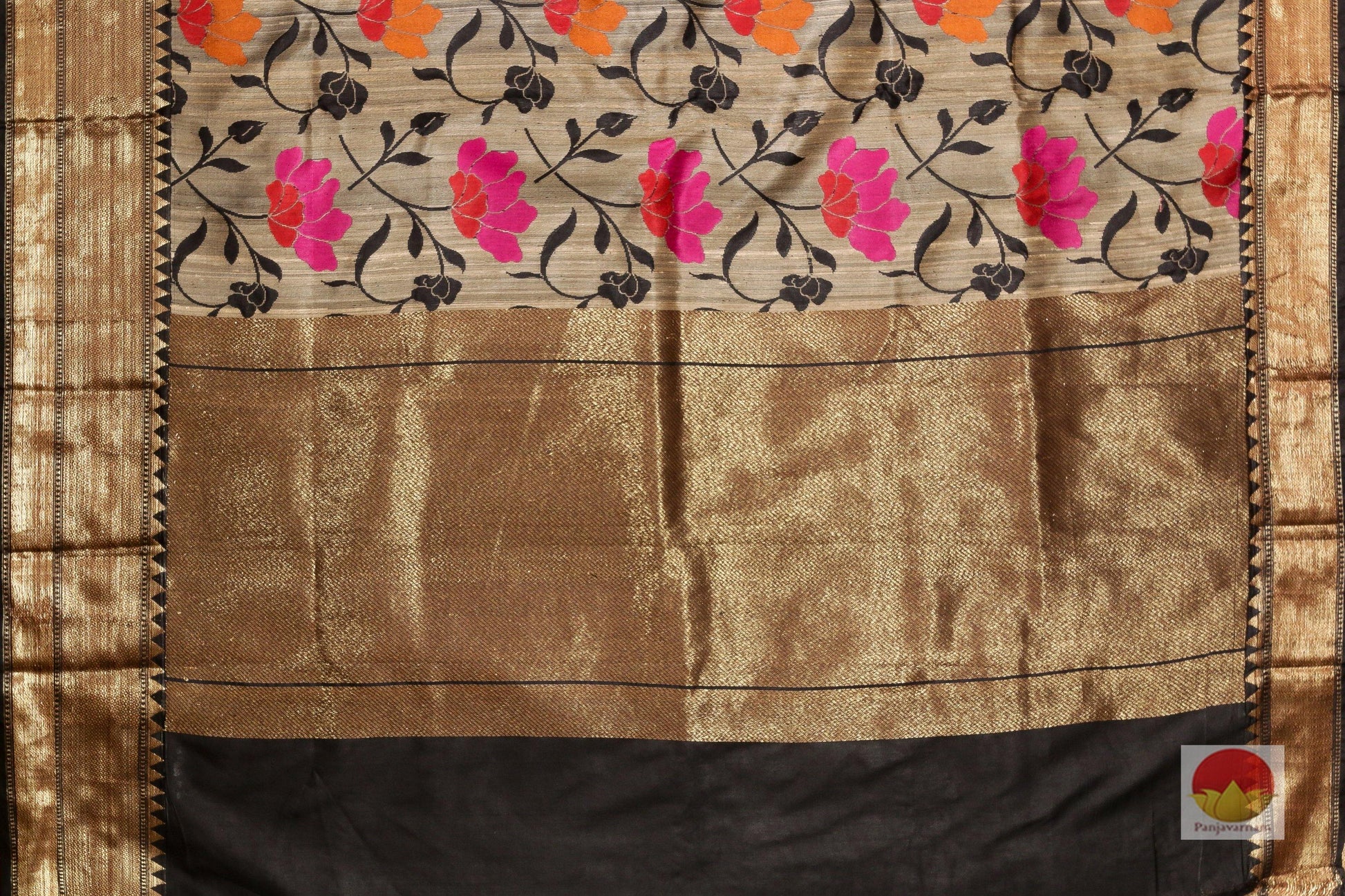 Handwoven Banarasi Silk Saree - Tussar Silk - PBT 17 Archives - Banarasi Silk - Panjavarnam