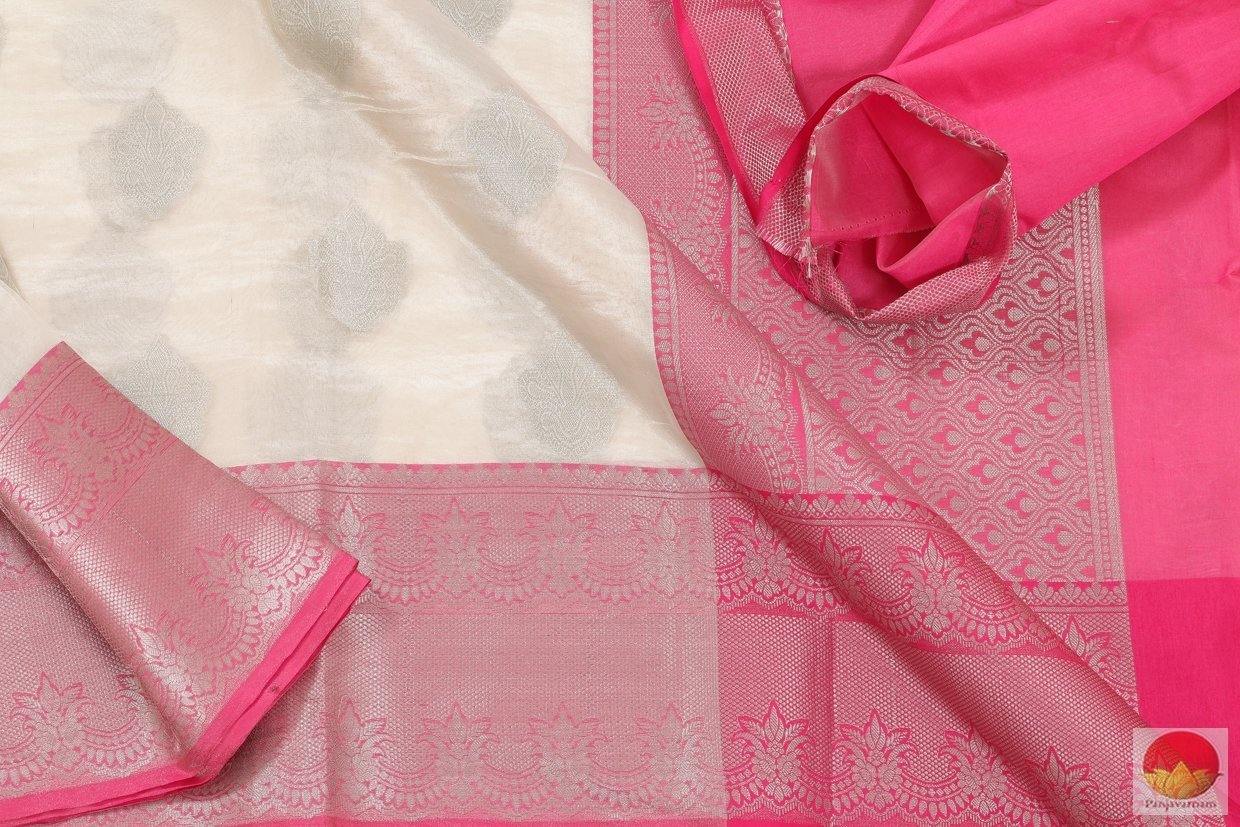 Handwoven Banarasi tissue by Cotton Saree - PSC 606 Archives - Silk Cotton - Panjavarnam