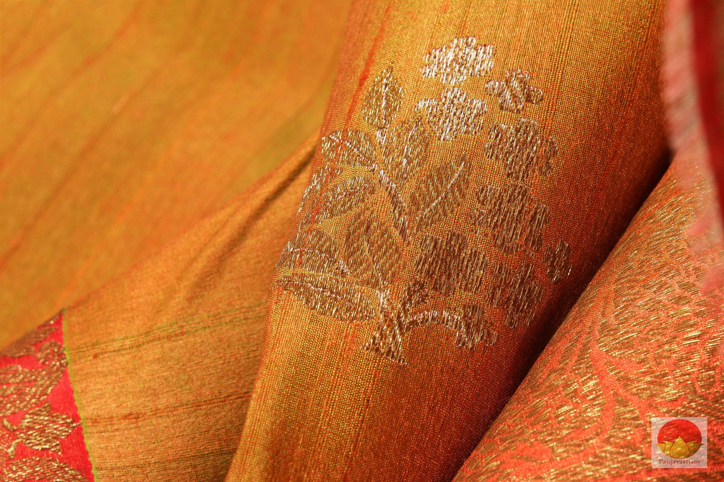 Handwoven Banarasi Tussar Pure Silk Saree - PBT 36 Archives - Banarasi Silk - Panjavarnam