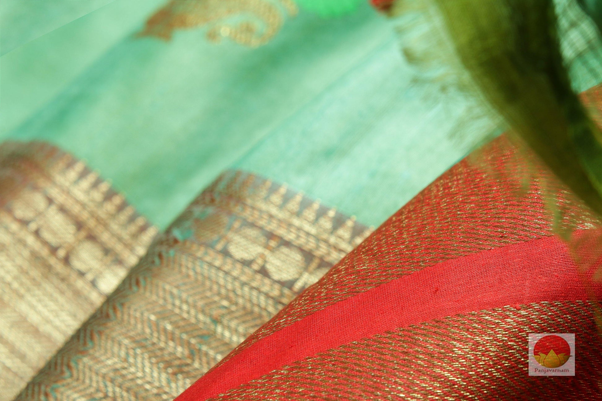 Handwoven Banarasi Tussar Pure Silk Saree - Tussar Silk - PBT 19 - Banarasi Silk - Panjavarnam