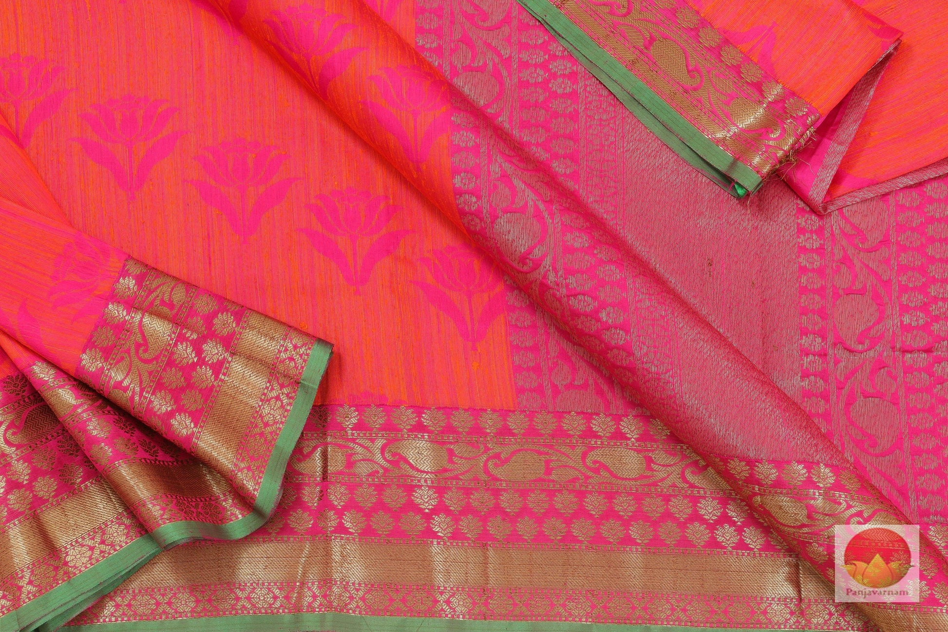 Handwoven Banarasi Tussar Silk Saree - PBT 11 Archives - Banarasi Silk - Panjavarnam