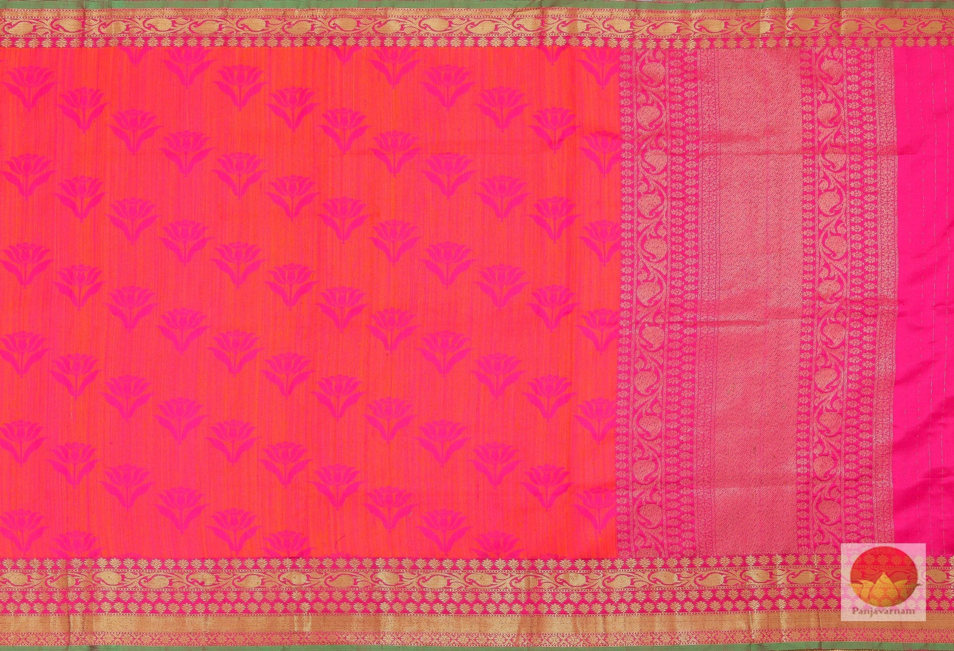 Handwoven Banarasi Tussar Silk Saree - PBT 11 Archives - Banarasi Silk - Panjavarnam