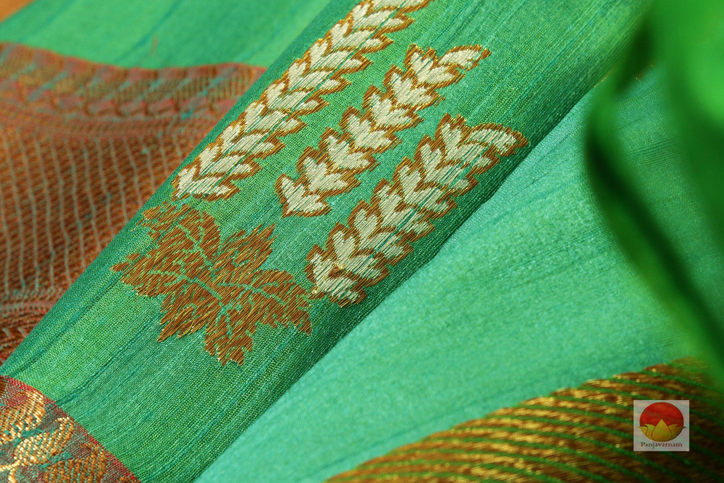 Handwoven Banarasi Tussar Silk Saree - PBT 35 Archives - Banarasi Silk - Panjavarnam