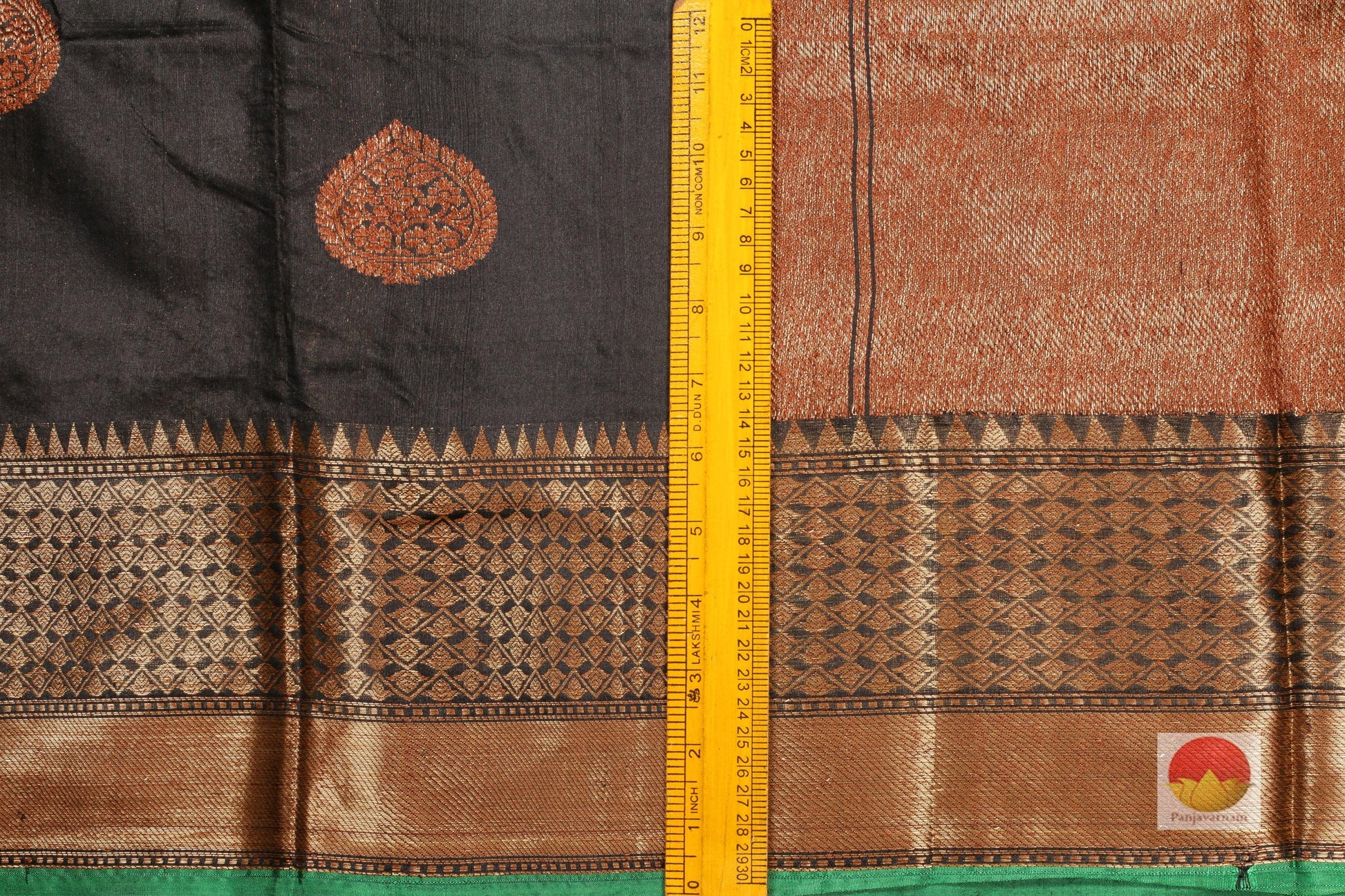 Handwoven Banarasi Tussar Silk Saree - Tussar Silk - PMT 11 - Banarasi Silk - Panjavarnam