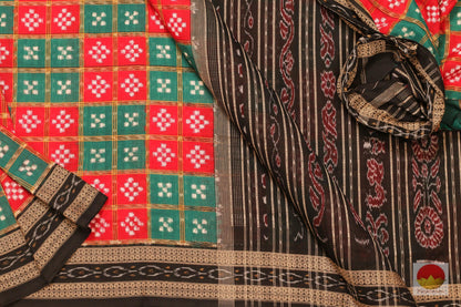Handwoven Cotton Saree - Double Ikkat - SC17 - Cotton Saree - Panjavarnam