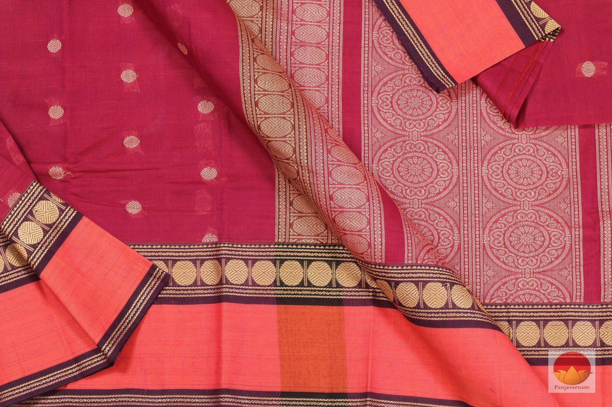 Handwoven Cotton Saree - PC 113 - Cotton Saree - Panjavarnam